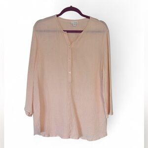 J. Jill Pure Gauze Pink Top Size XL